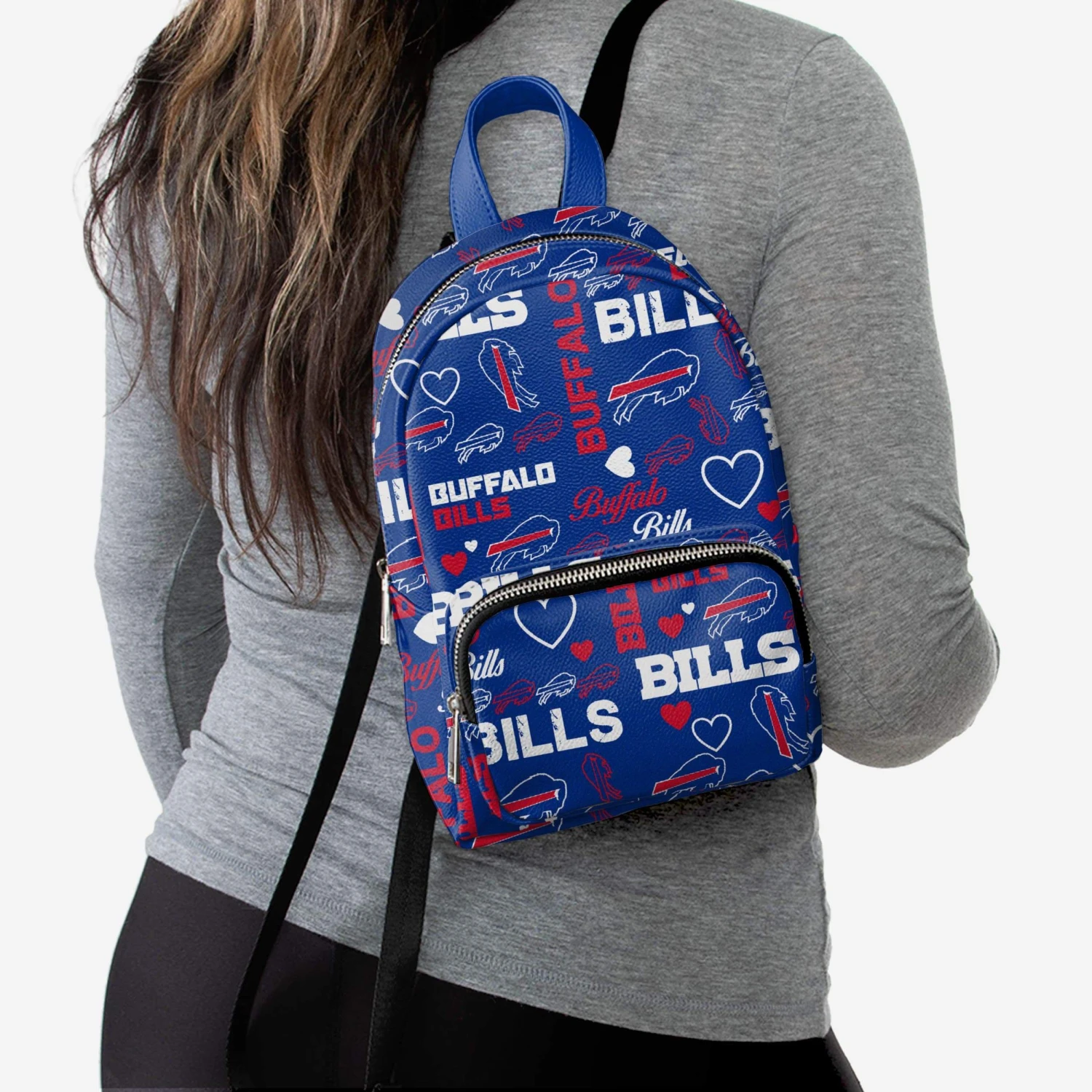 FOCO Buffalo Bills Logo Love Mini Backpack 4 FOCO Buffalo Bills Logo Love Mini Backpack - Image 2