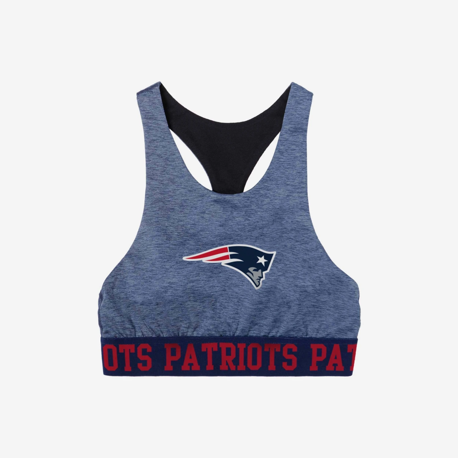 FOCO New England Patriots Womens Team Color Static Sports Bra 4 FOCO New England Patriots Womens Team Color Static Sports Bra - Image 2