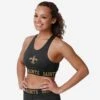FOCO New Orleans Saints Womens Team Color Static Sports Bra -FOCO Store BRANFTCSTNS p