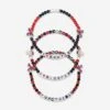 FOCO Atlanta Braves 3 Pack Friendship Bracelet 2 FOCO Atlanta Braves 3 Pack Friendship Bracelet -FOCO Store BRMB3PKFRAB p