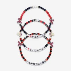 FOCO Atlanta Braves 3 Pack Friendship Bracelet