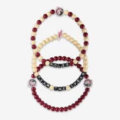 FOCO Florida State Seminoles 3 Pack Beaded Friendship Bracelet