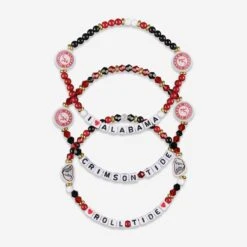 FOCO Alabama Crimson Tide 3 Pack Friendship Bracelet