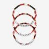 FOCO Arkansas Razorbacks 3 Pack Friendship Bracelet 2 FOCO Arkansas Razorbacks 3 Pack Friendship Bracelet -FOCO Store BRNC3PKFRARK p