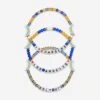 FOCO Los Angeles Chargers 3 Pack Friendship Bracelet -FOCO Store BRNF3PKFRLAC p