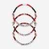 FOCO Carolina Hurricanes 3 Pack Friendship Bracelet -FOCO Store BRNH3PKFRCHN p