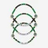 FOCO Slytherin Harry Potter 3 Pack Friendship Bracelet 1 FOCO Slytherin Harry Potter 3 Pack Friendship Bracelet -FOCO Store BRWB3PKFRHPS p