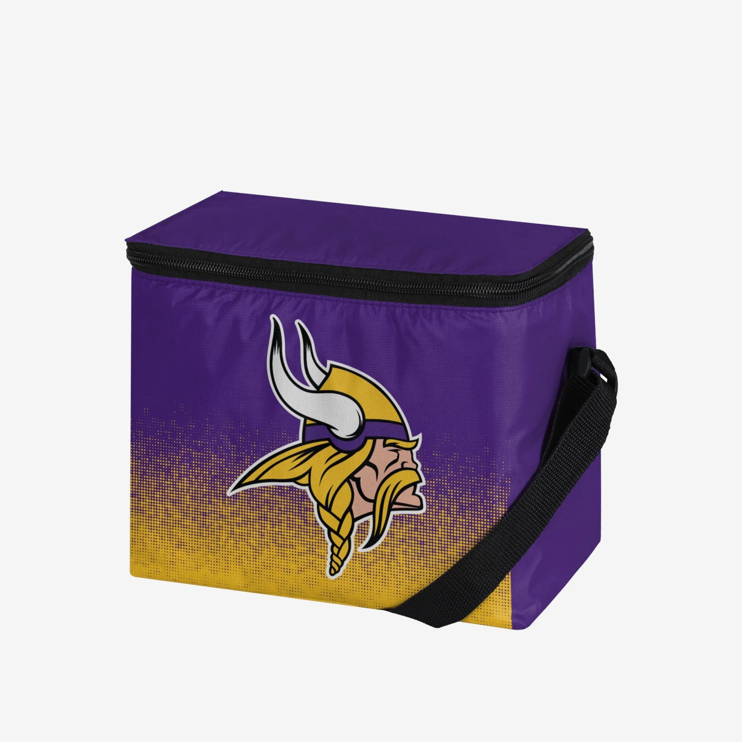 FOCO Minnesota Vikings Big Logo Gradient 6 Pack Cooler 4 FOCO Minnesota Vikings Big Logo Gradient 6 Pack Cooler - Image 2