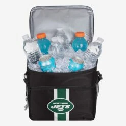 FOCO New York Jets Team Stripe Tailgate 24 Pack Cooler -FOCO Store CONFTMST24NJ g3