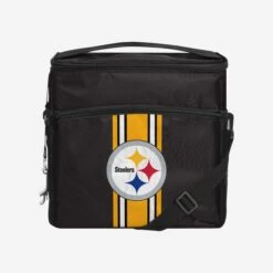 FOCO Pittsburgh Steelers Team Stripe Tailgate 24 Pack Cooler