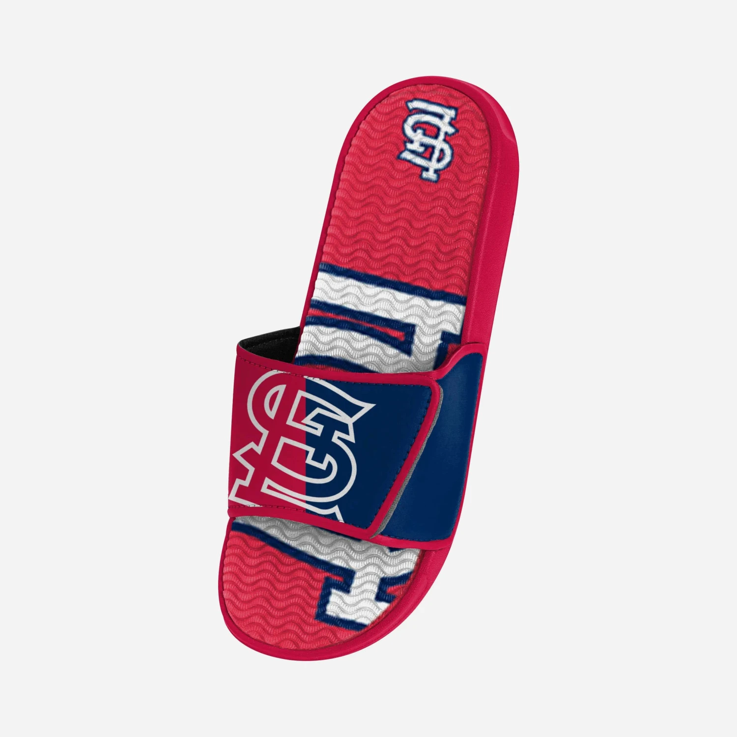 FOCO St Louis Cardinals Colorblock Big Logo Gel Slide 4 FOCO St Louis Cardinals Colorblock Big Logo Gel Slide - Image 2