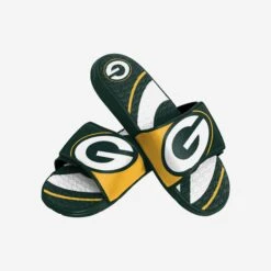 FOCO Green Bay Packers Colorblock Big Logo Gel Slide -FOCO Store FFSSNFCBBLGGELGP g3