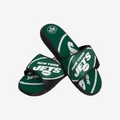 FOCO New York Jets Colorblock Big Logo Gel Slide -FOCO Store FFSSNFCBBLGGELNJ g3
