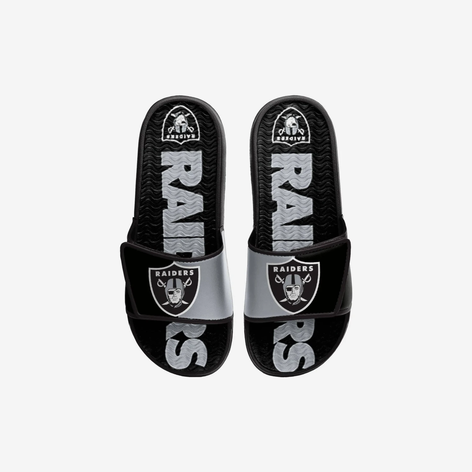 FOCO Las Vegas Raiders Youth Colorblock Big Logo Gel Slide 3 FOCO Las Vegas Raiders Youth Colorblock Big Logo Gel Slide