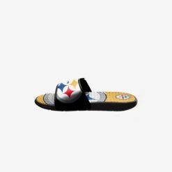 FOCO Pittsburgh Steelers Youth Colorblock Big Logo Gel Slide -FOCO Store FFSSNFCBGEL816PS g4