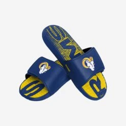 FOCO Los Angeles Rams Gradient Wordmark Gel Slide -FOCO Store FFSSNFGWGELSR g3