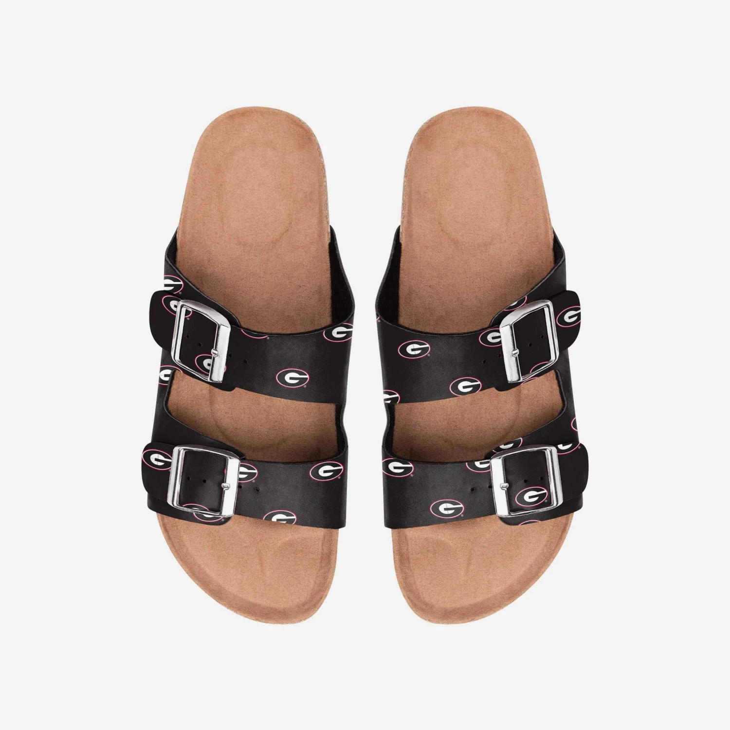 FOCO Georgia Bulldogs Womens Team Logo Double Buckle Sandal 3 FOCO Georgia Bulldogs Womens Team Logo Double Buckle Sandal