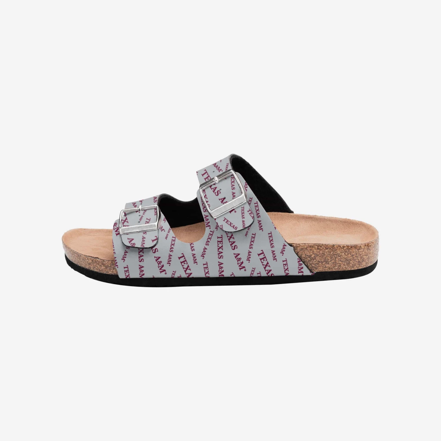 FOCO Texas A&M Aggies Womens Mini Print Double Buckle Sandal 6 FOCO Texas A&M Aggies Womens Mini Print Double Buckle Sandal - Image 4
