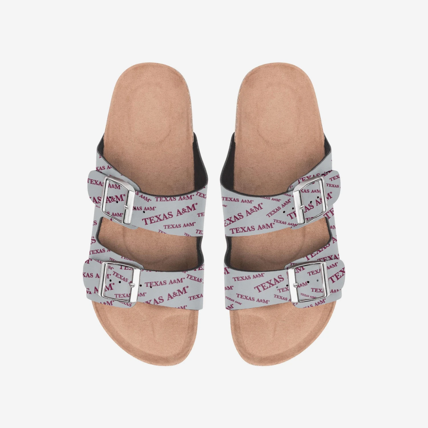 FOCO Texas A&M Aggies Womens Mini Print Double Buckle Sandal 3 FOCO Texas A&M Aggies Womens Mini Print Double Buckle Sandal