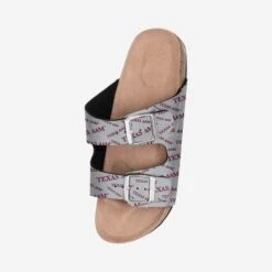 FOCO Texas A&M Aggies Womens Mini Print Double Buckle Sandal 8 FOCO Texas A&M Aggies Womens Mini Print Double Buckle Sandal -FOCO Store FFWMNCSMUMINIDBKTAM s
