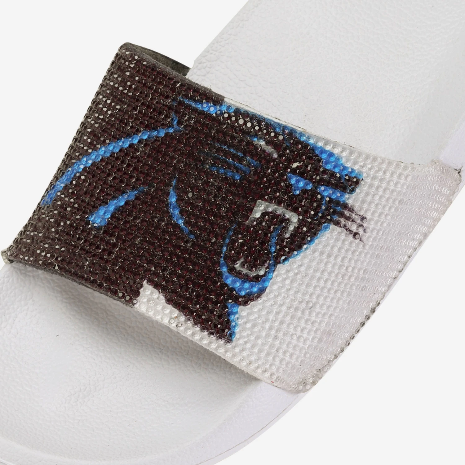 FOCO Carolina Panthers Womens Big Logo Shimmer Slide 4 FOCO Carolina Panthers Womens Big Logo Shimmer Slide - Image 2