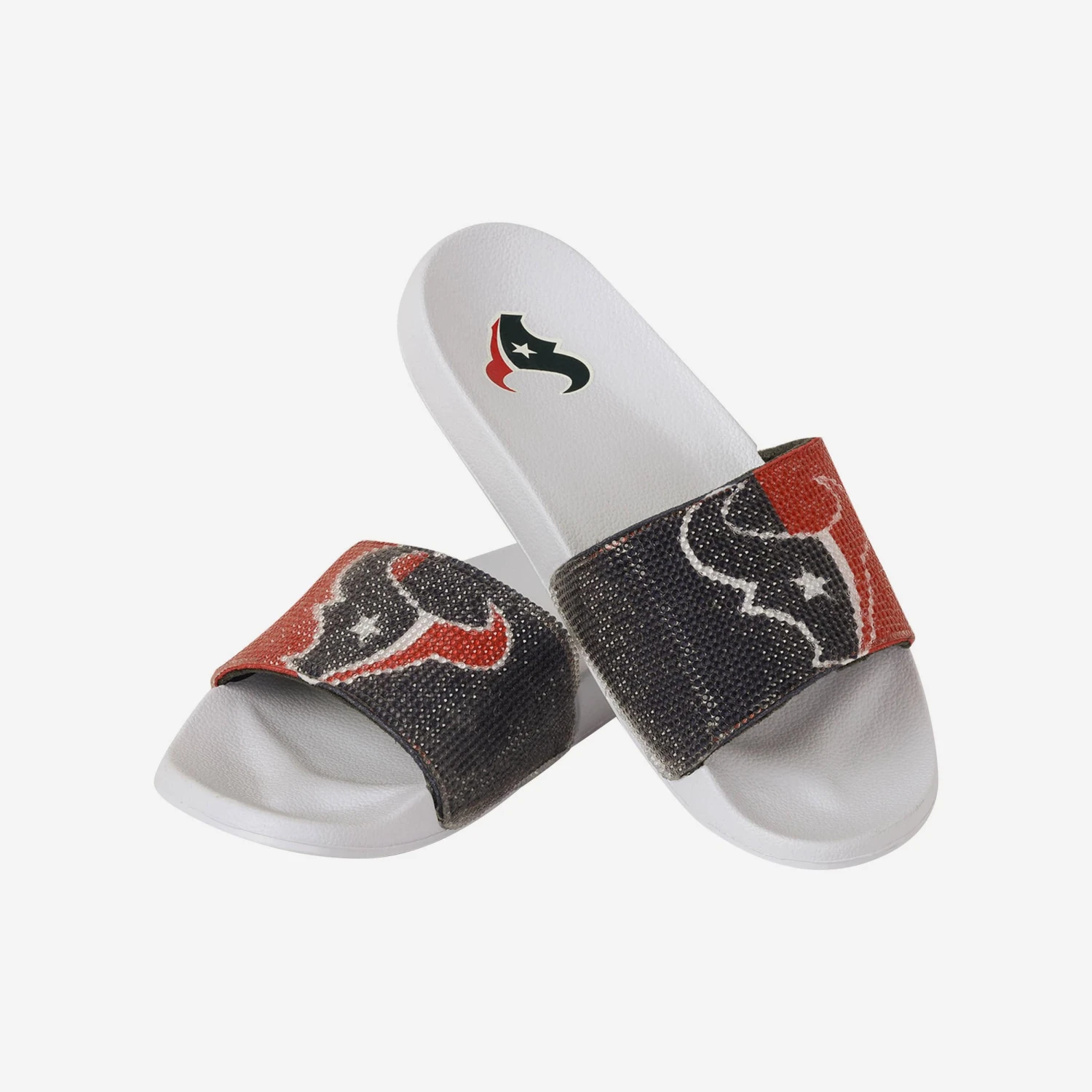 FOCO Houston Texans Womens Big Logo Shimmer Slide 5 FOCO Houston Texans Womens Big Logo Shimmer Slide - Image 3
