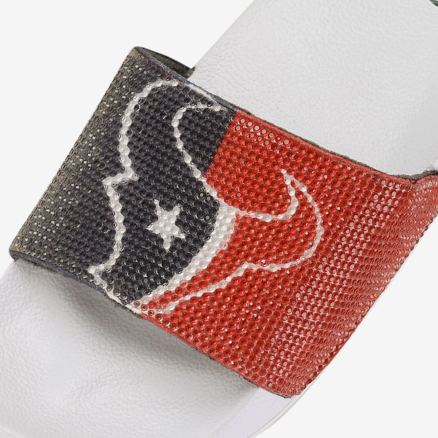 FOCO Houston Texans Womens Big Logo Shimmer Slide 4 FOCO Houston Texans Womens Big Logo Shimmer Slide - Image 2