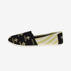 FOCO New Orleans Saints Womens Stripe Canvas Shoe