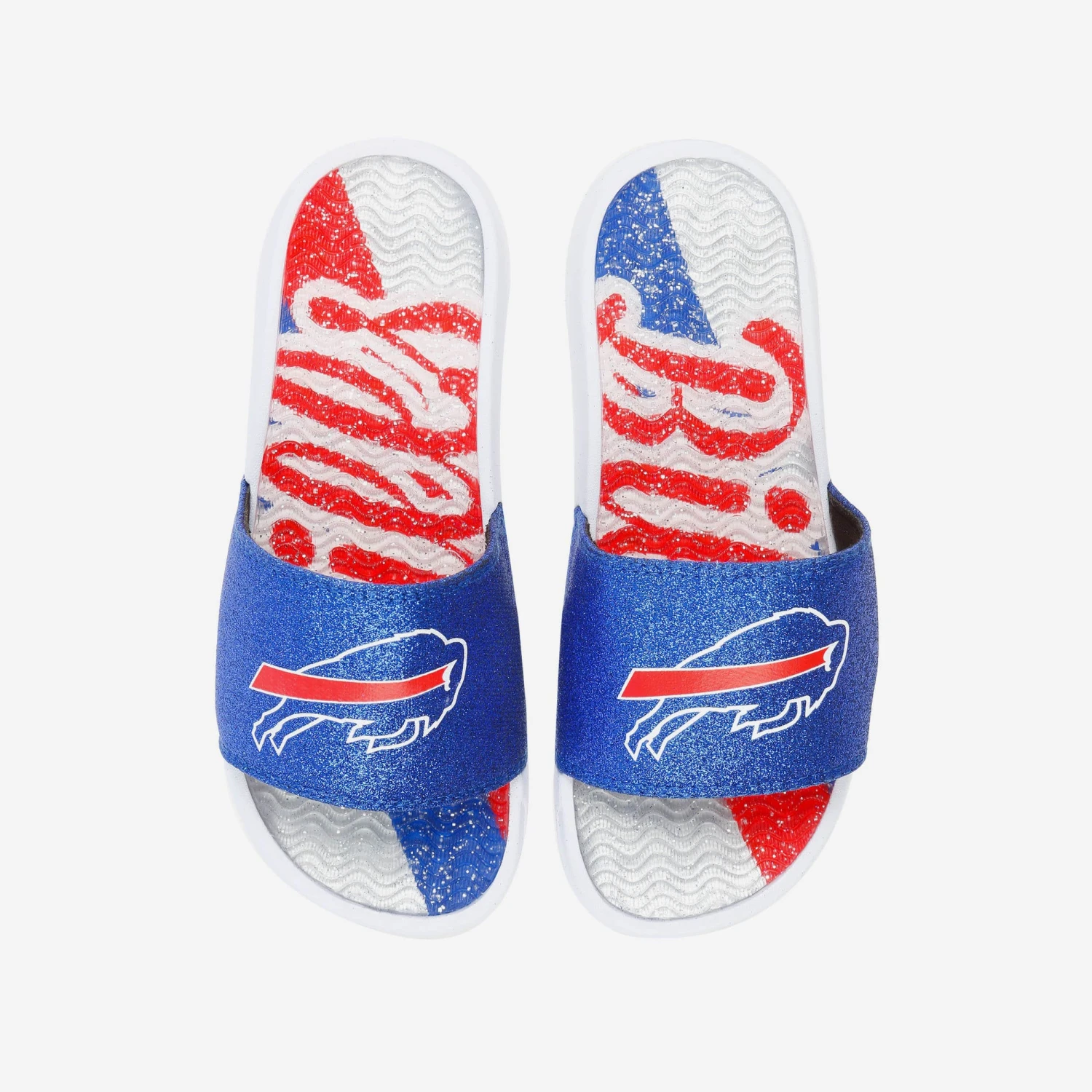 FOCO Buffalo Bills Womens Glitter Gel Slide 3 FOCO Buffalo Bills Womens Glitter Gel Slide