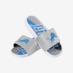 FOCO Detroit Lions Womens Glitter Gel Slide -FOCO Store FFWMNFGLGELDL g3