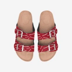 FOCO Atlanta Falcons Womens Mini Print Double Buckle Sandal