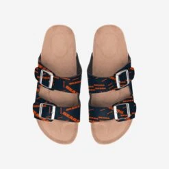 FOCO Chicago Bears Womens Mini Print Double Buckle Sandal