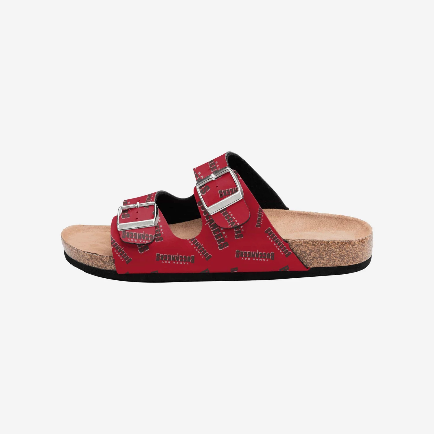 FOCO Tampa Bay Buccaneers Womens Mini Print Double Buckle Sandal 6 FOCO Tampa Bay Buccaneers Womens Mini Print Double Buckle Sandal - Image 4