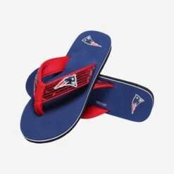 FOCO New England Patriots Womens Sequin Flip Flop -FOCO Store FFWMNFSQNNP g4