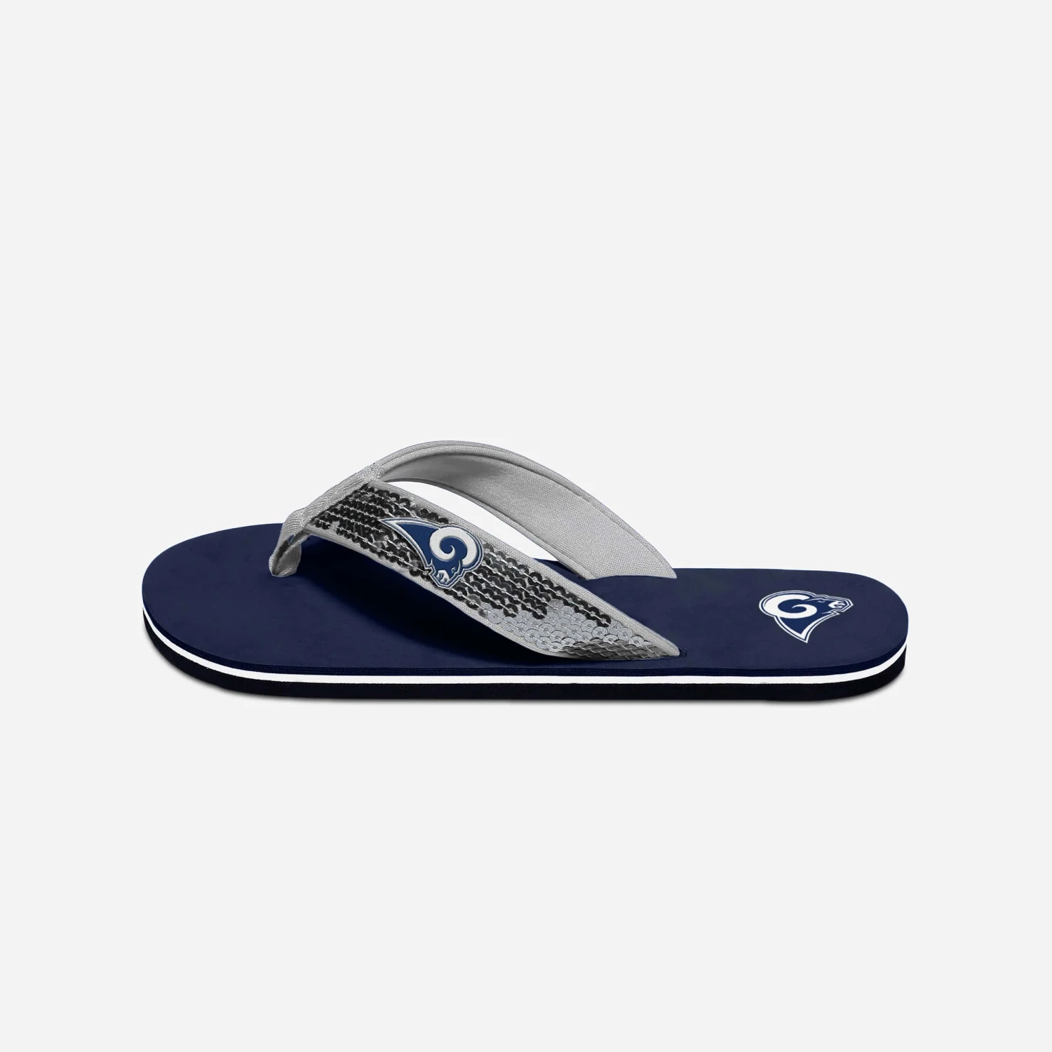 FOCO Los Angeles Rams Womens Original Sequin Flip Flop 3 FOCO Los Angeles Rams Womens Original Sequin Flip Flop