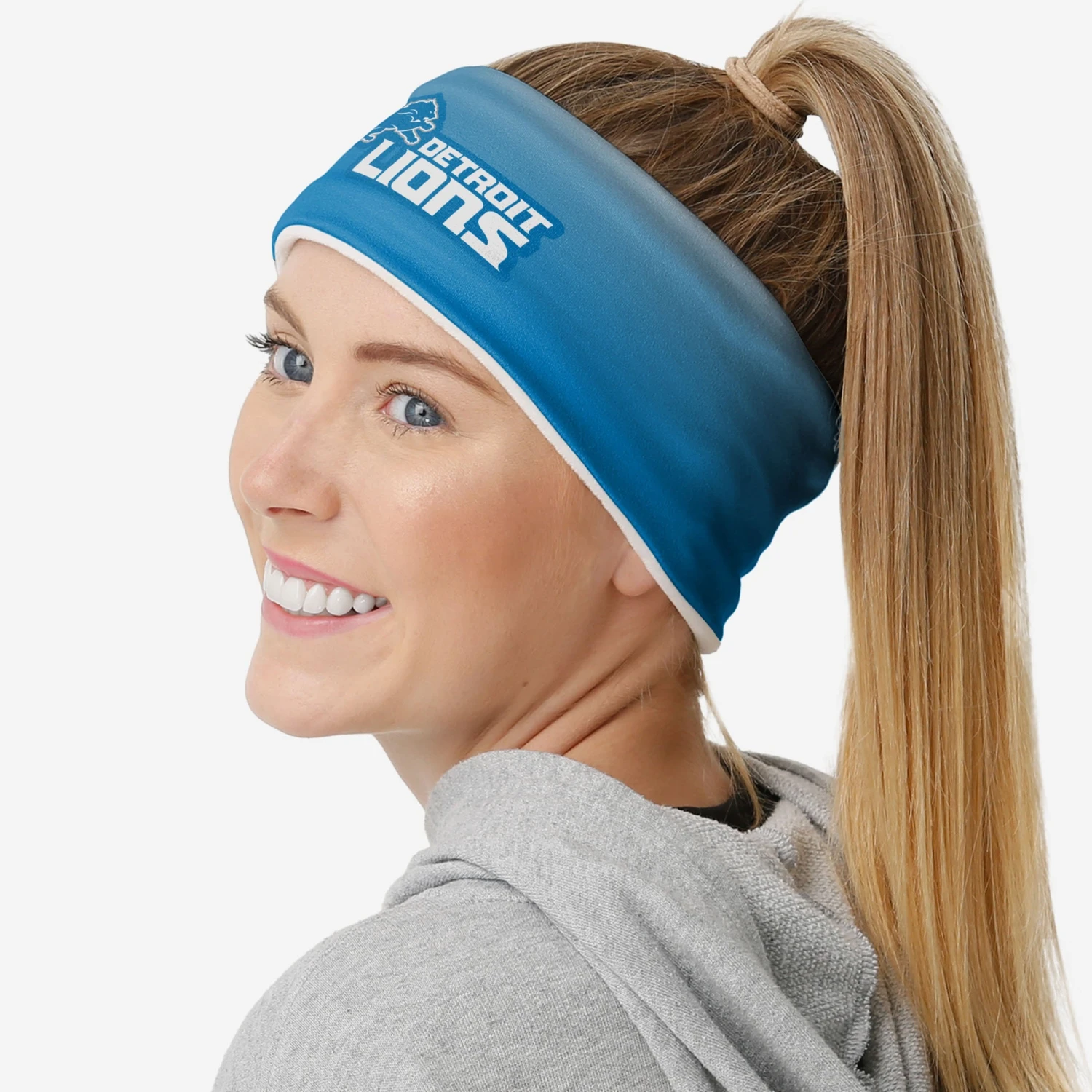 FOCO Detroit Lions Womens Gradient Printed Headband 3 FOCO Detroit Lions Womens Gradient Printed Headband