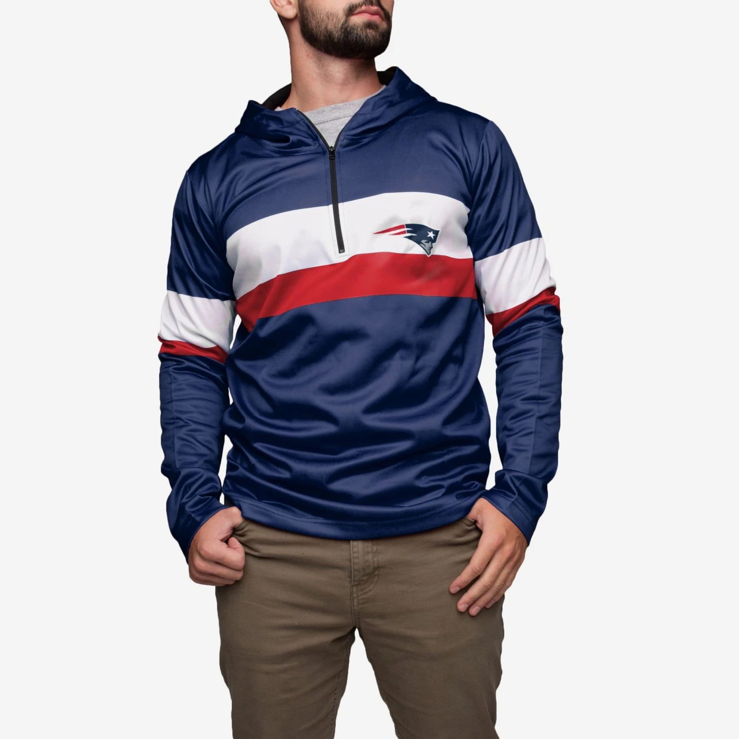 FOCO New England Patriots Quarter Zip Hoodie 3 FOCO New England Patriots Quarter Zip Hoodie