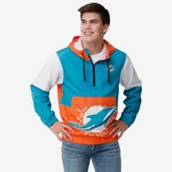 FOCO Miami Dolphins Warm-Up Windbreaker