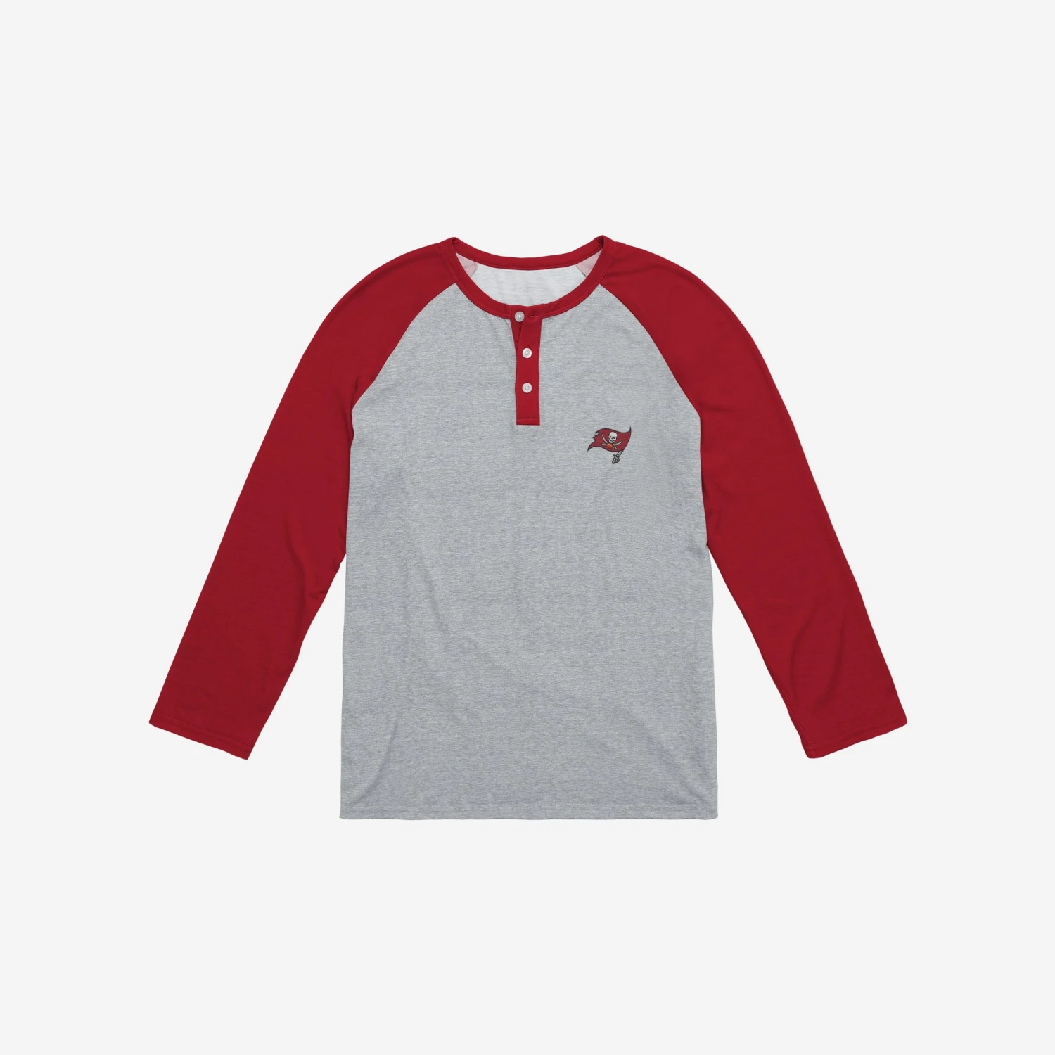 FOCO Tampa Bay Buccaneers Team Logo Gray Long Sleeve Henley 5 FOCO Tampa Bay Buccaneers Team Logo Gray Long Sleeve Henley - Image 3