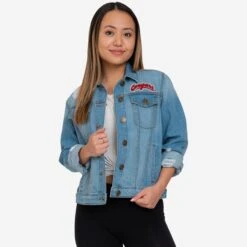 FOCO Washington State Cougars Womens Denim Days Jacket