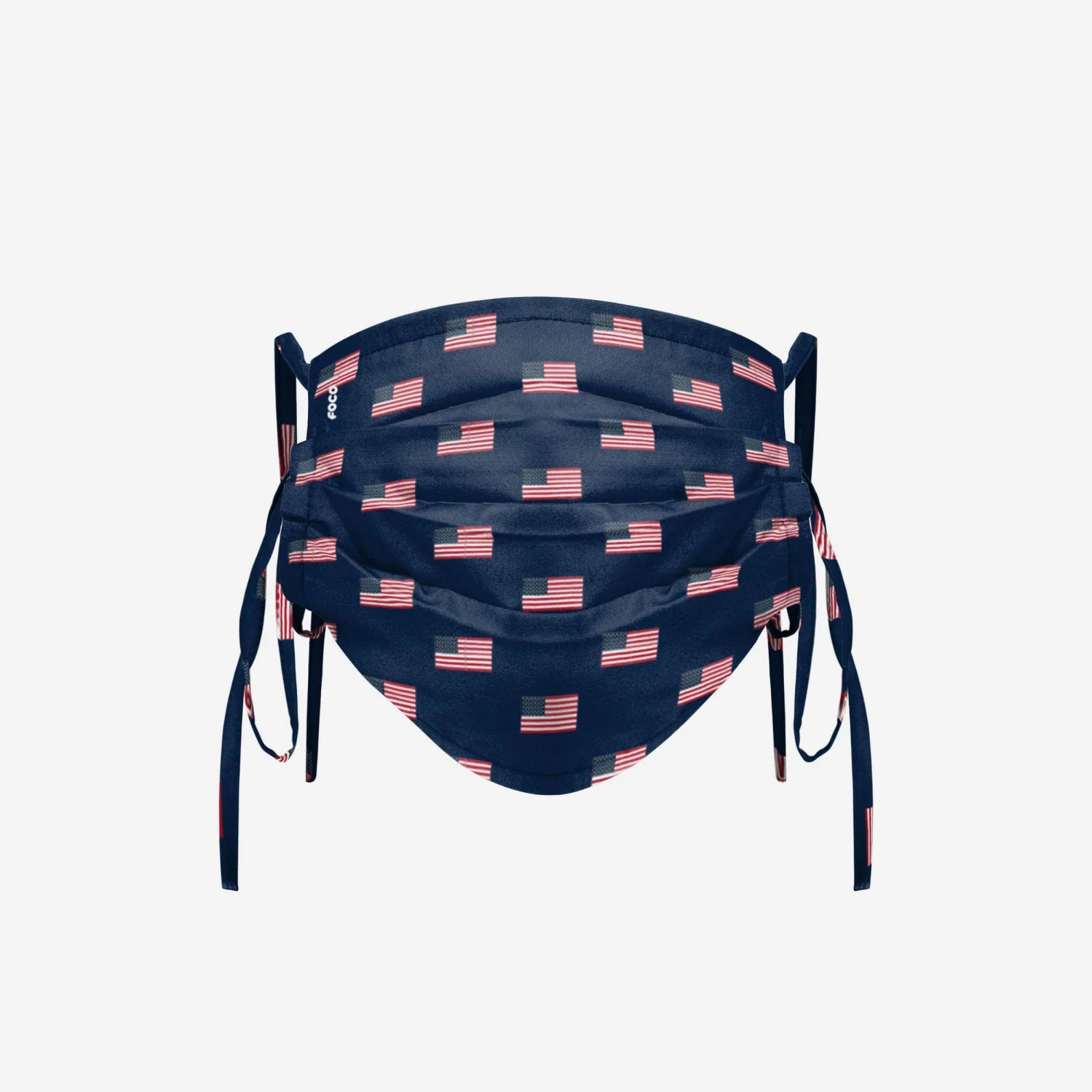FOCO Pleated American Flags Mini Print Tie-Back Face Cover 4 FOCO Pleated American Flags Mini Print Tie-Back Face Cover - Image 2
