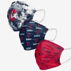FOCO Cleveland Guardians Womens Matchday 3 Pack Face Cover