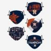 FOCO Houston Astros Youth Rising Stars Adjustable 5 Pack Face Cover -FOCO Store MAMBYTRSADFC5PKHA p