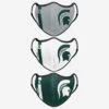 FOCO Michigan State Spartans Sport 3 Pack Face Cover 1 FOCO Michigan State Spartans Sport 3 Pack Face Cover -FOCO Store MANCHESCBFC3PKMIS p