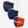 FOCO Virginia Cavaliers 3 Pack Face Cover -FOCO Store MANCPRFC3PKVA p