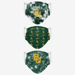 FOCO Baylor Bears Womens Matchday 3 Pack Face Cover -FOCO Store MANCWMMDPR3PKBY s