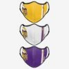FOCO Minnesota Vikings Sport 3 Pack Face Cover 1 FOCO Minnesota Vikings Sport 3 Pack Face Cover -FOCO Store MANFHESCBFC3PKMV p