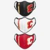 FOCO Calgary Flames Sport 3 Pack Face Cover -FOCO Store MANHHESCBFC3PKCFM p