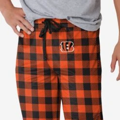FOCO Cincinnati Bengals Buffalo Check Lounge Pants -FOCO Store PJBNFBUCKCIB g3
