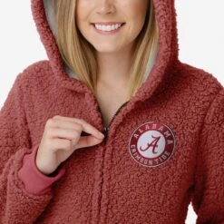 FOCO Alabama Crimson Tide Womens Sherpa One Piece Pajamas -FOCO Store PJSETNCONESHALB g3